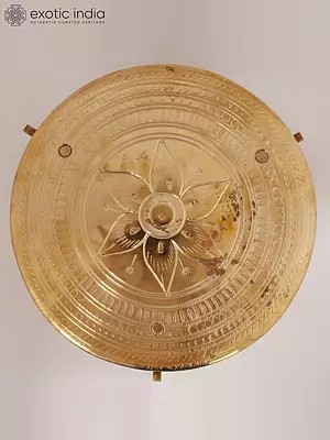 Flower Nakashi Chowki in Brass