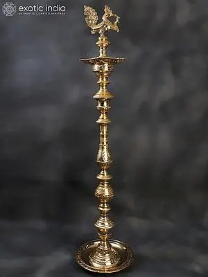 83" Super Large Annam Lamp (Peacock Lamp) | Brass