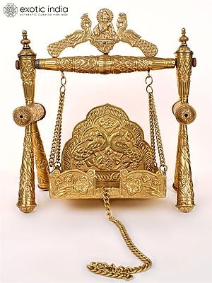 12" Brass Peacock Design Swing for Deity