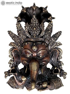 11" Lord Ganesha Face Mask from Nepal