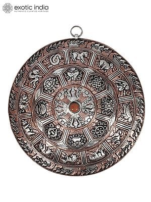 12" Tibetan Calendar Wall Hanging from Nepal