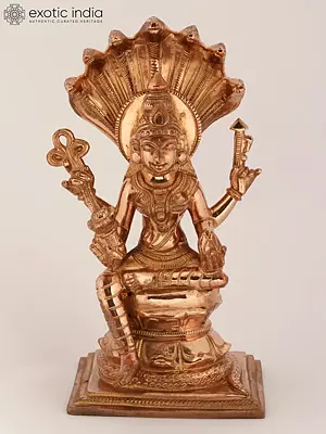 6'' Hindu Deity Snake Goddess Bronze Statue