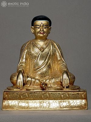 Guru Marpa Wearing a Sophisticated Carved Robe