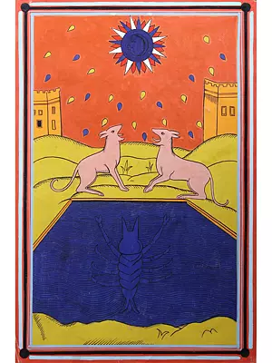 The Moon (Tarot Card Illustration)