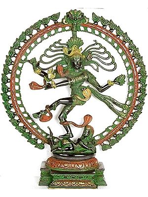 21" Anandatandava - The Dance of Absolute Bliss In Brass | Handmade | Made In India