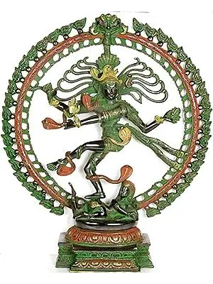 21" Anandatandava Brass Sculpture | Indian Crafted Idol