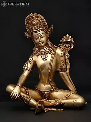 10" Indra - The Most Popular Vedic God In Brass | Handmade | Made In India