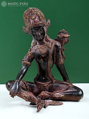 10" Indra - The Most Popular Vedic God In Brass | Handmade | Made In India