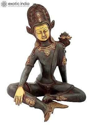 10" Indra - The Most Popular Vedic God In Brass | Handmade | Made In India