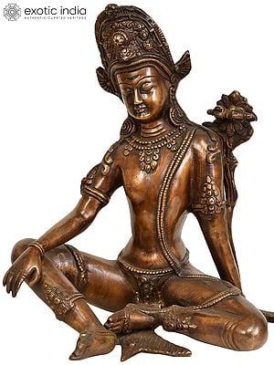 10" Indra - The Most Popular Vedic God In Brass | Handmade | Made In India