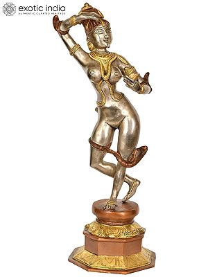 16" Apsara Brass Statue | Handmade Indian Crafted Idol