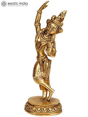 8" Brass Buddhist Mayadevi Statue - The Mother of Buddha | Handmade | Made in India