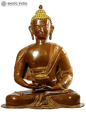 28" Large Yoga-murti Buddha Brass Idol | Handmade Buddhist Statue