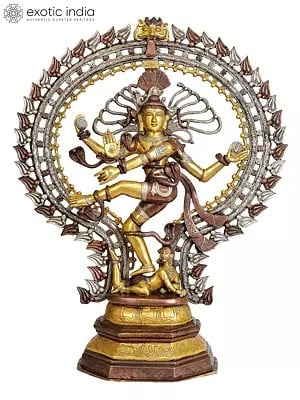 30" Large Size Nataraja: A Majestic, Calm Disdain (For All Things Material) In Brass | Handmade | Made In India