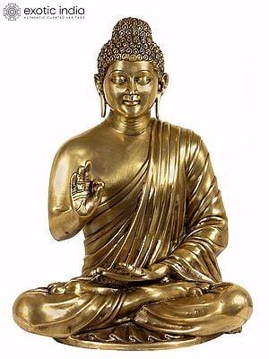 17" Buddha in Interpretive Posture | Indian Handcrafted Idol