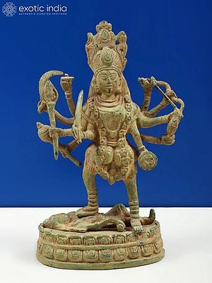 9" Goddess Kali Brass Statue