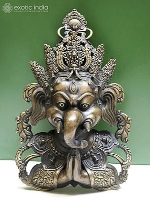 13" Lord Ganesha Mask from Nepal