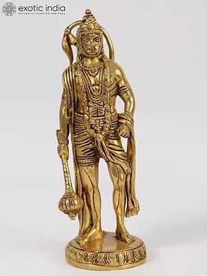 10'' Hanuman: The Formidable Warrior | Brass