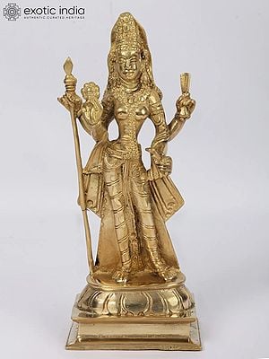 11'' Goddess Lakshmi Standing | Brass Statue