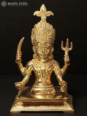 9'' Nakoda : A Deity Of The Jains | Brass Statue