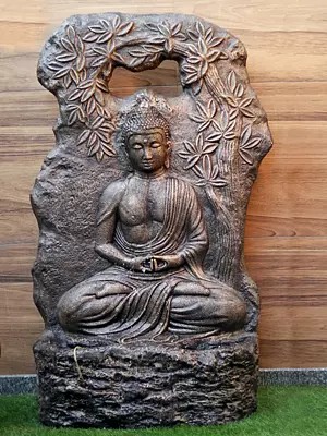 59'' Large Buddha In Dhyana Mudra Fountain | Made In India