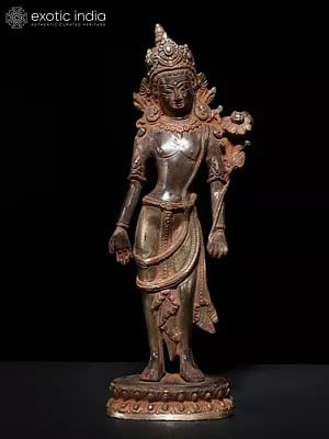 11" Padmapani Avalokiteshvara In Brass