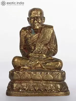 2" Small Chinese Buddhist Monk Bronze Idol