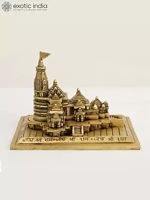 Ayodhya Ram Mandir Brass Statue Model | Sacred Home Sculpture