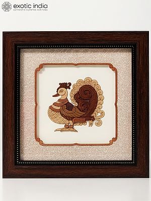 Annapakshi Wood Art | With Frame | Wall Hanging