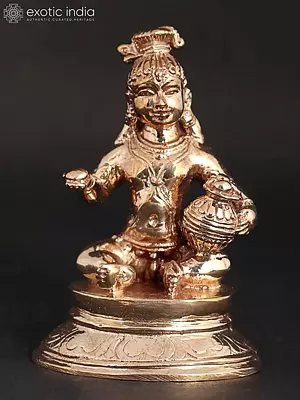 2" Small Bal Krishna | Bronze Statue