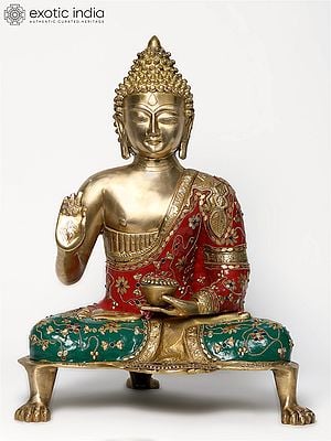 19" Medicine Buddha Idol With The Bowl Herbs