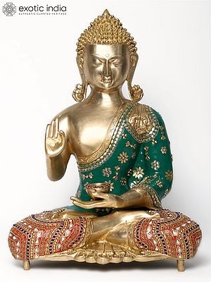 20" Tibetan Buddhist God Medicine Buddha Brass Idol