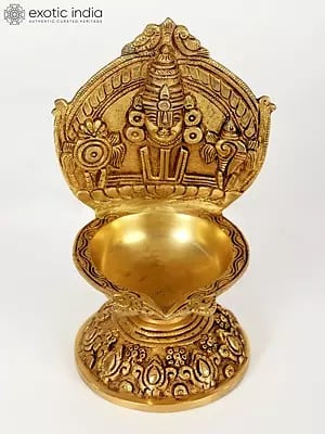 9" Tirupati Balaji (Venkateshvara) Lamp in Brass