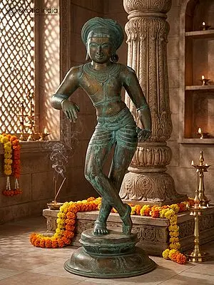 30" Large Vrishavahana Shiva Bronze Statue - Majestic Handcrafted Art for Spiritual Homes
