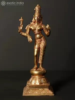 9" Ardhanarishvara Bronze Statue | Shiva-Shakti Bronze Sculpture