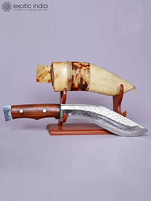 13" Afghani Hand Carved Khukuri From Nepal