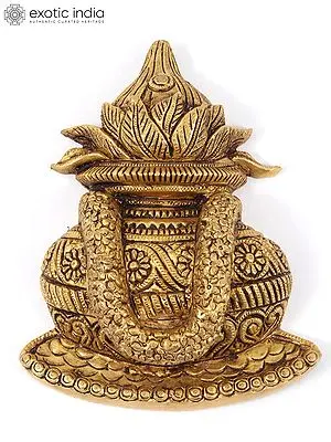 7" Flat Coconut Kalasha Wall Hanging