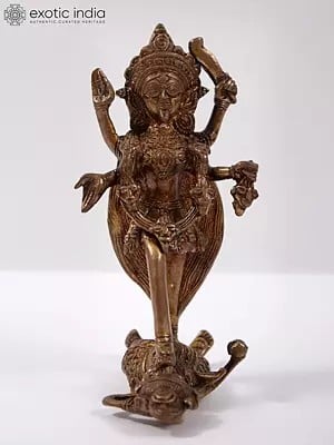 Divine Superfine Brass Lord Rama Statue Brown Gold - 26 inch
