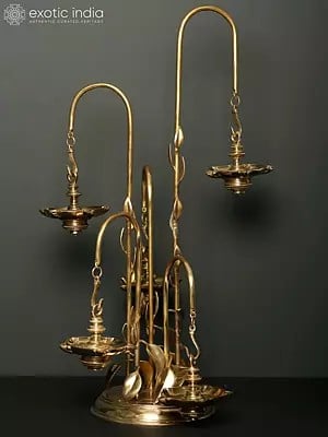 27" Designer Lamp Brass