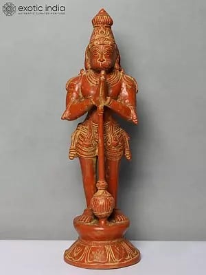 14" Standing Hanuman Ji Brass Sculpture