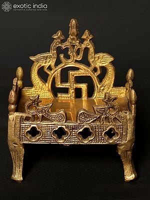 5" Brass Design Temple Small Throne