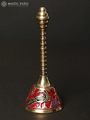 Peacock Design Brass Puja Bell