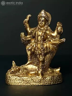 5" Maa Kali Brass Sculpture