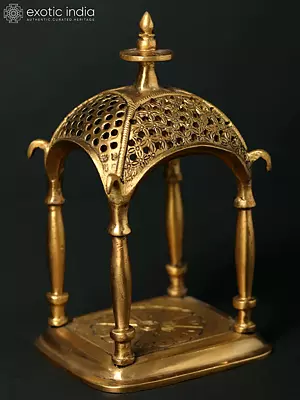 6" Small Brass Temple