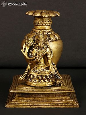 4" Small Brass Vase with Kuber