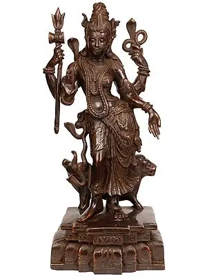 18" Ardhanarishvara (Shiva Shakti) In Brass | Handmade | Made In India