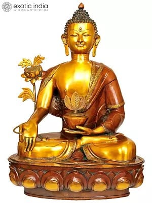 Large Size Buddhist Deity Buddha Idol | Handmade Brass Statue