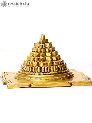 3" Shri Yantra in Brass | Handmade Brass Statue | Made in India