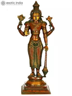 20" Lord Vishnu - Sustainer of Universe | Handmade Brass Statue | Made in India