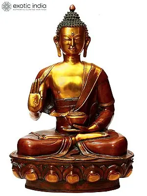 36" Large Size Lord Buddha Preaching Law of Dharma In Brass